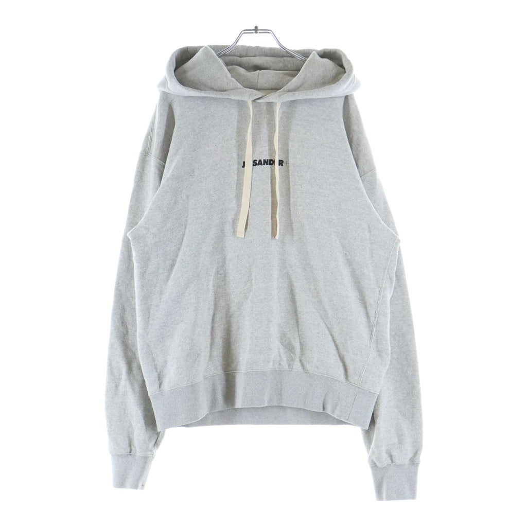 JIL SANDER +(ジルサンダープラス) 23AW ロゴプリント プルオーバースウェットパーカー フーディー グレー J47GU0002 J20010