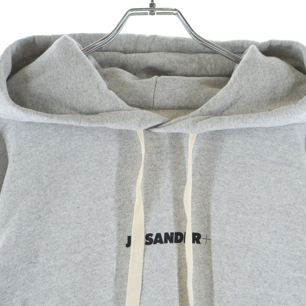 JIL SANDER +(ジルサンダープラス) 23AW ロゴプリント プルオーバースウェットパーカー フーディー グレー J47GU0002 J20010