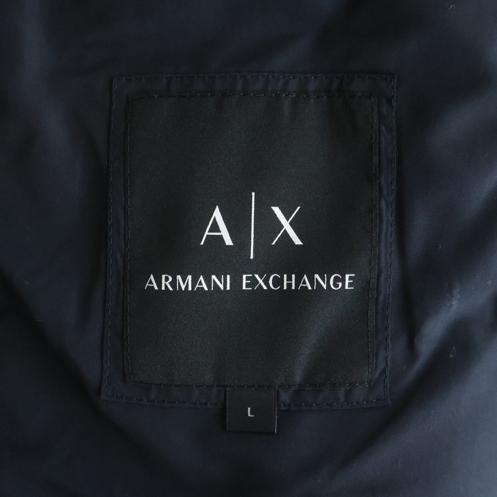 Armani Exchange(アルマーニ エクスチェンジ) ダウンベスト ブラック×ブルー #L