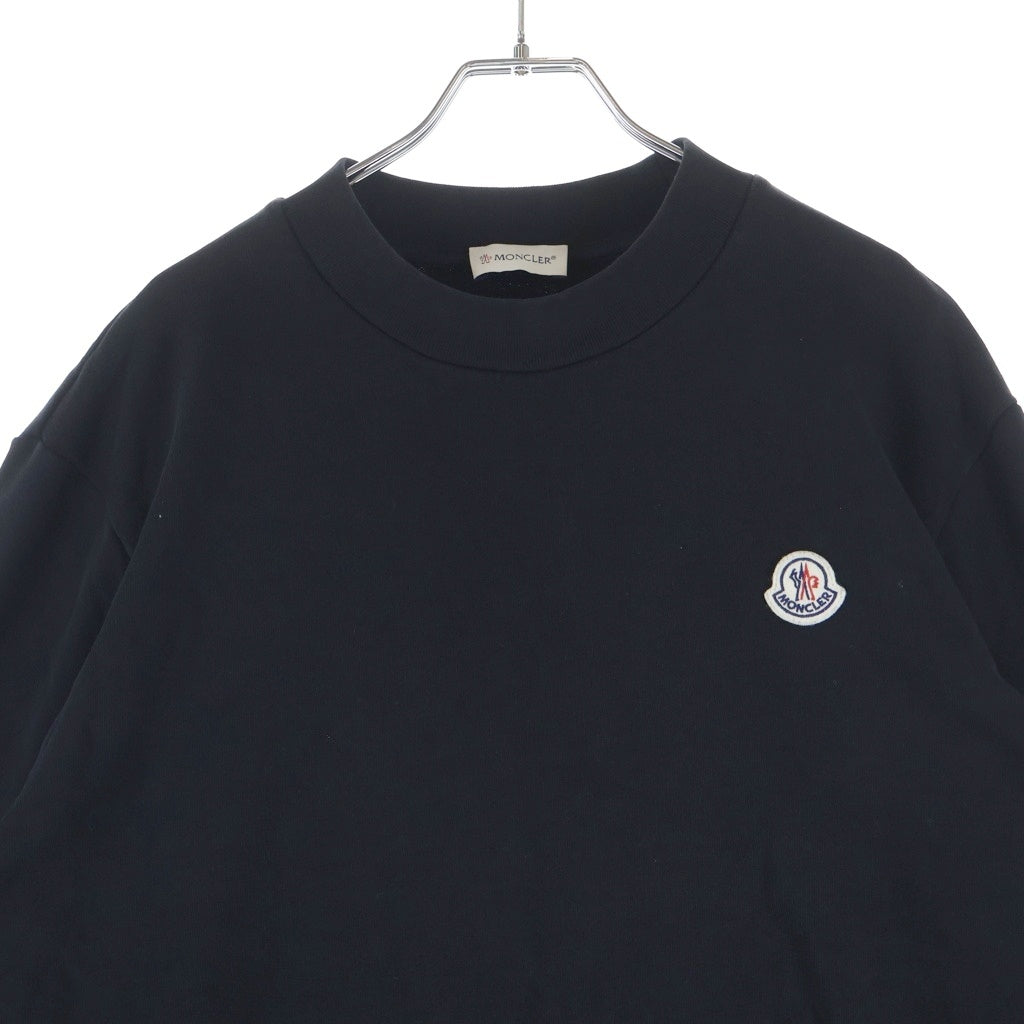 MONCLER(モンクレール) 23SS ワッペンロゴ クルーネック プルオーバー スウェットトレーナー ブラック I10918G00051 809KR