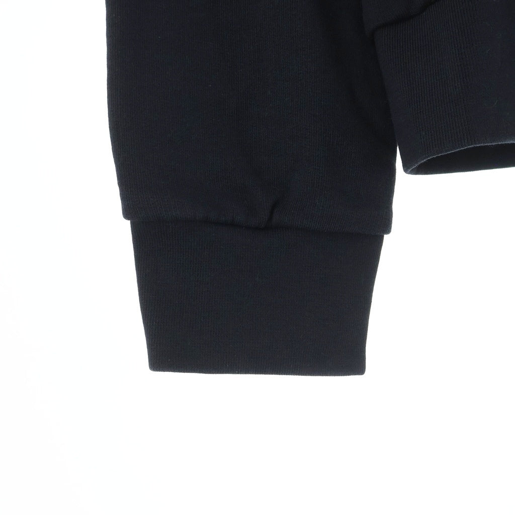 MONCLER(モンクレール) 23SS ワッペンロゴ クルーネック プルオーバー スウェットトレーナー ブラック I10918G00051 809KR