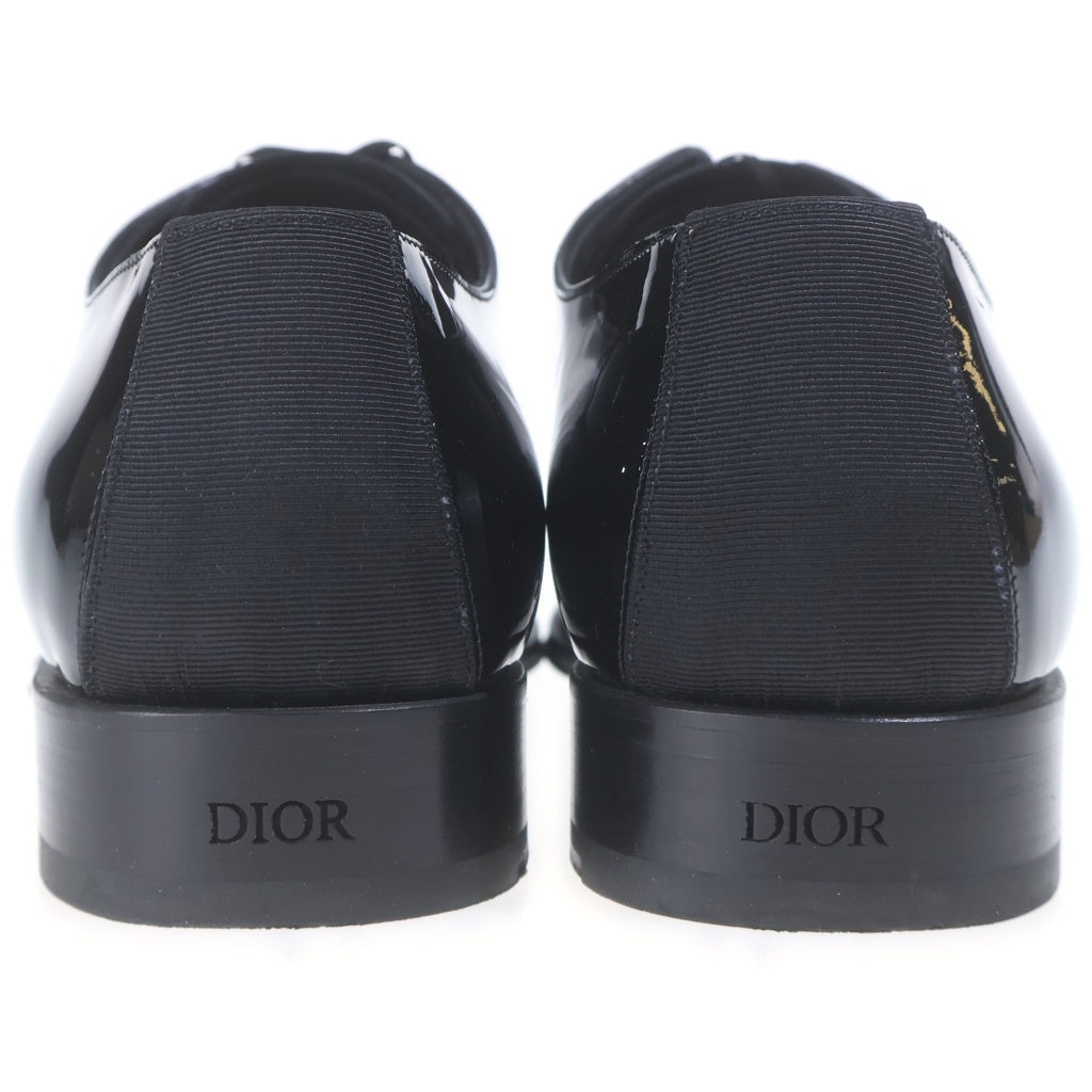 Christian Dior(クリスチャンディオール) バック素材切り替え パテントレザー ドレスシューズ 革靴 エナメル ブラック