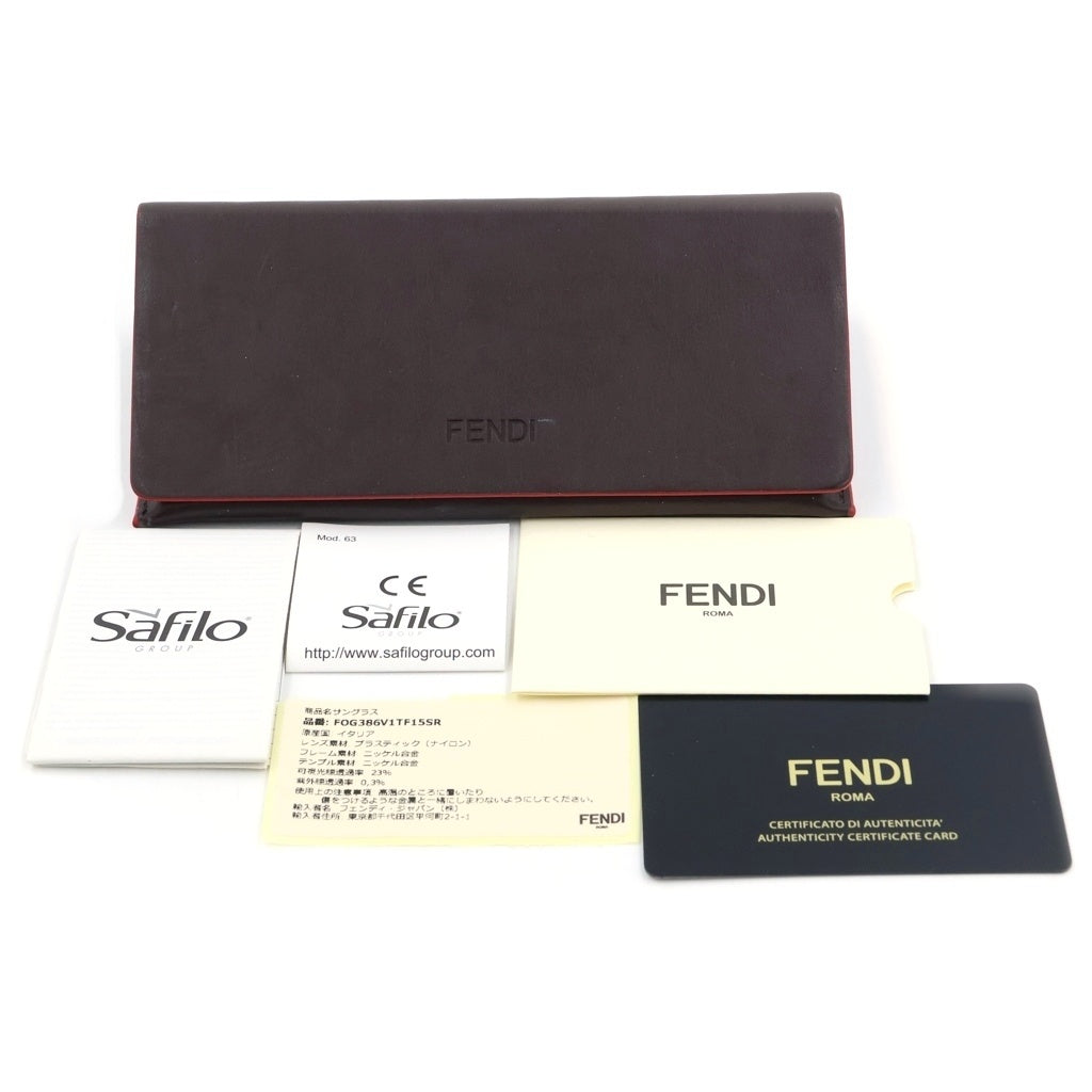 FENDI(フェンディ) FF 0324/S RIBBONS & CRYSTALS ラインストーン ラウンドフレーム サングラス アイウェア カラーレンズ ピンク レディース
