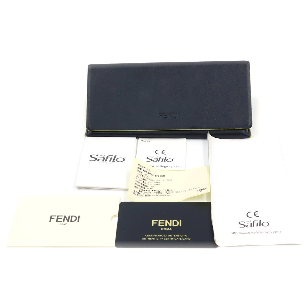 FENDI(フェンディ) FF 0324/S RIBBONS & CRYSTALS ラインストーン ラウンドフレーム サングラス アイウェア カラーレンズ シルバー/ブラック レディース