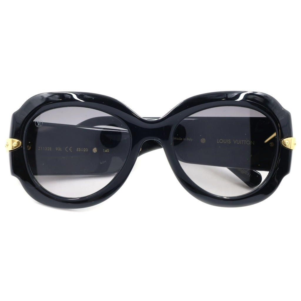 LOUIS VUITTON(ルイヴィトン) Z1132E パリ テキサス LVサークル オーバル型 サングラス アイウェア カラーレンズ ブラック レディース