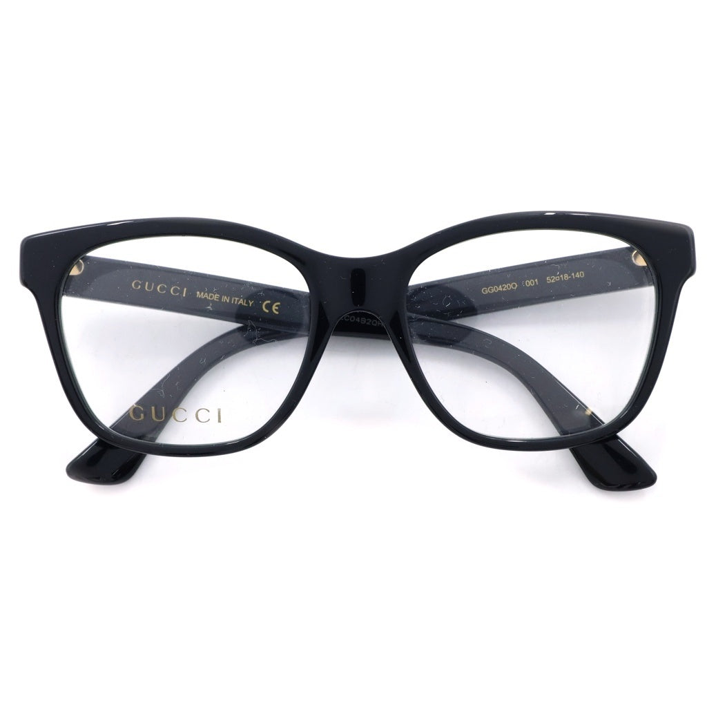 GUCCI(グッチ) GG0420O ラインストーンロゴ オプティカルフレーム メガネ 眼鏡 アイウェア ブラック ULC04B2QHE