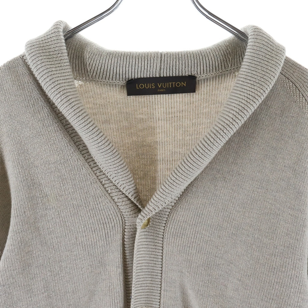LOUIS VUITTON(ルイヴィトン) 14AW Shawl Collar Cardigan ショールカラー ウールニットカーディガン グレー RM142Q H6N47WK84