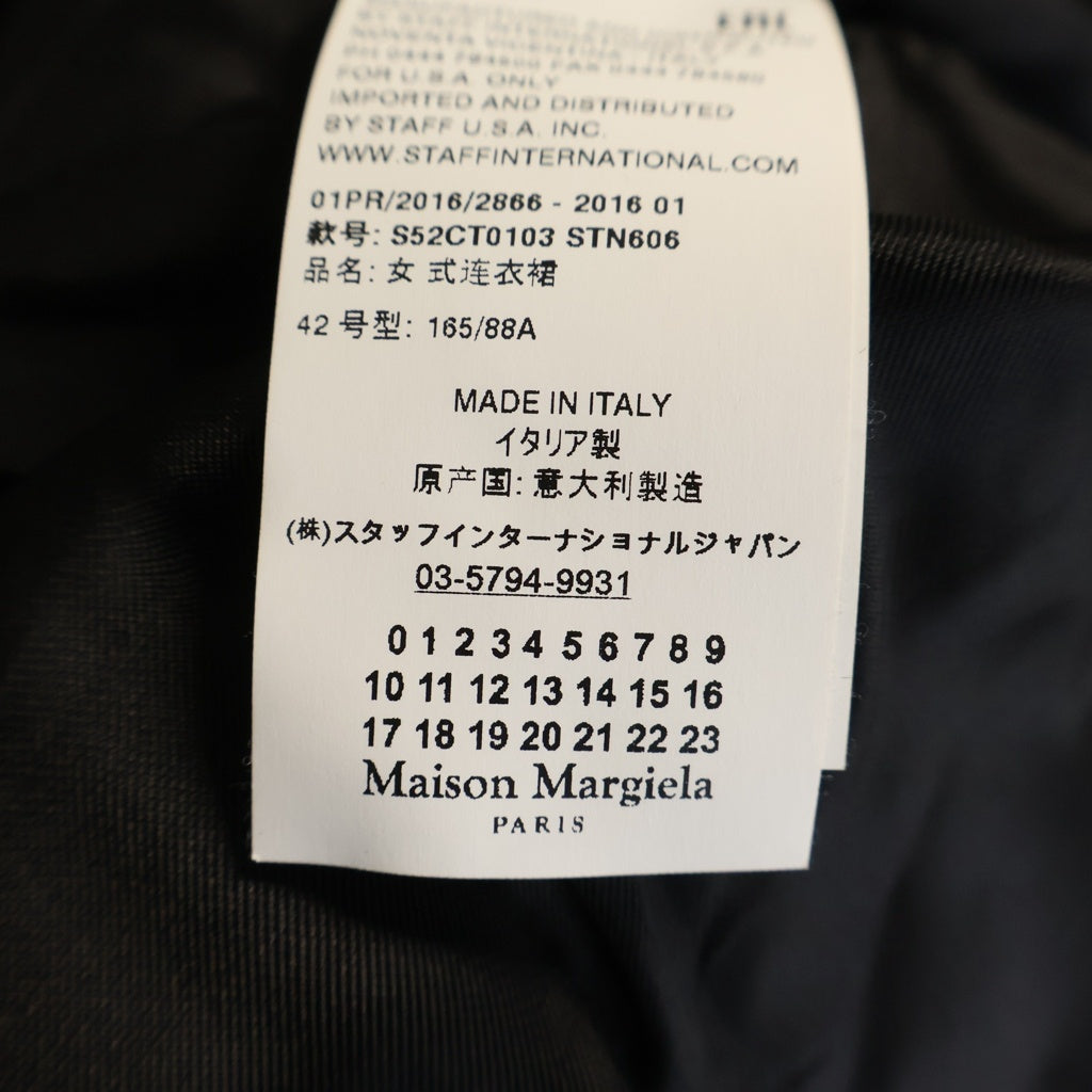MM6 Maison Margiela(エムエムシックスメゾンマルジェラ) 16SS スパンコールレイヤードキャミロングワンピース ブラック×レッド S52CT0103 レディース