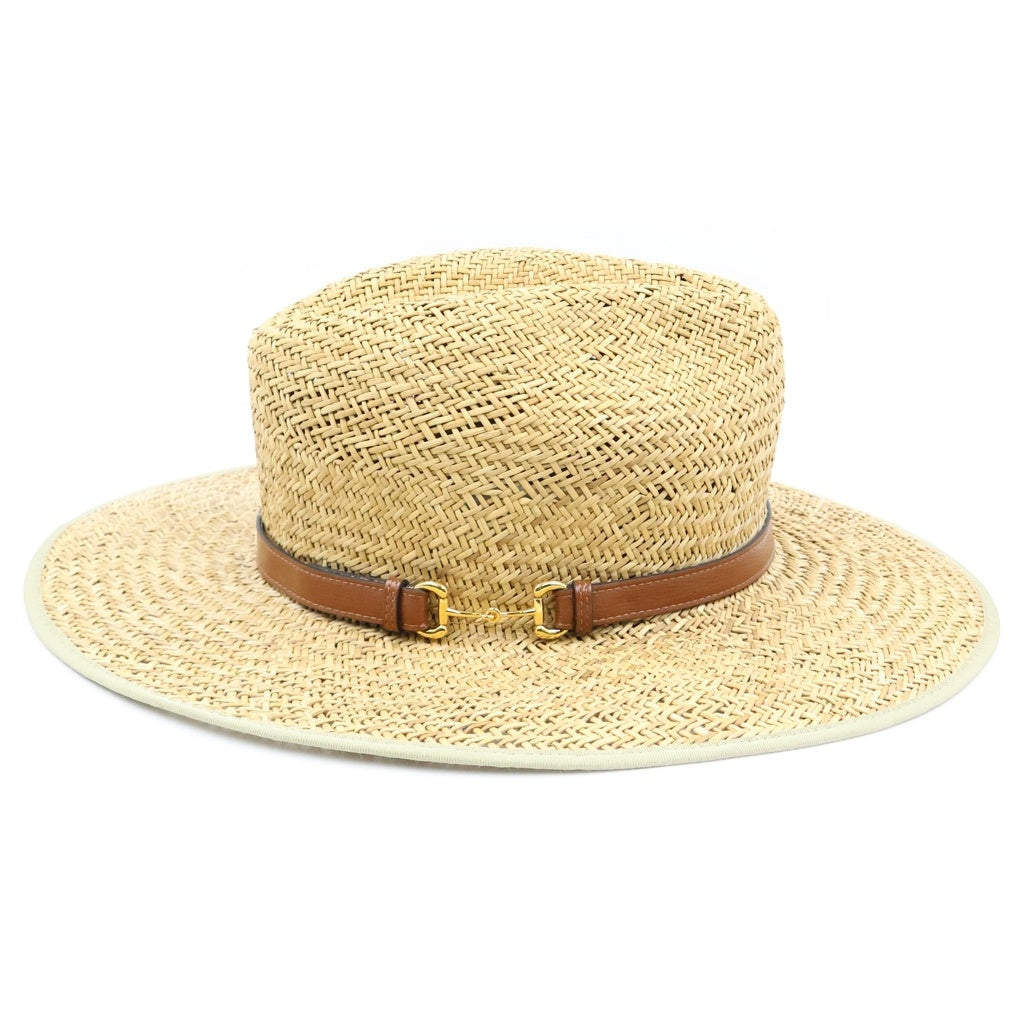 GUCCI(グッチ) ホースビット ハット 麦わら帽子 ベージュ 656516 レディース