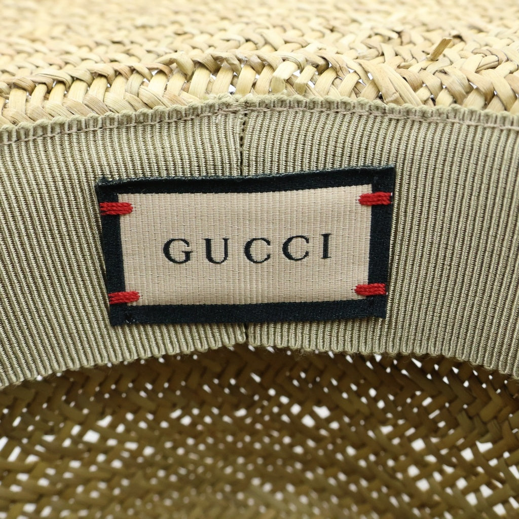 GUCCI(グッチ) ホースビット ハット 麦わら帽子 ベージュ 656516 レディース