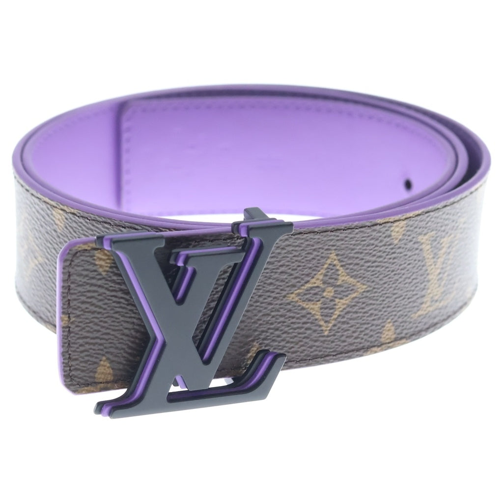 LOUIS VUITTON(ルイヴィトン) モノグラム オプティック サンチュール リバーシブル ベルト PVC×レザー ブラウン×パープル M0575 レディース