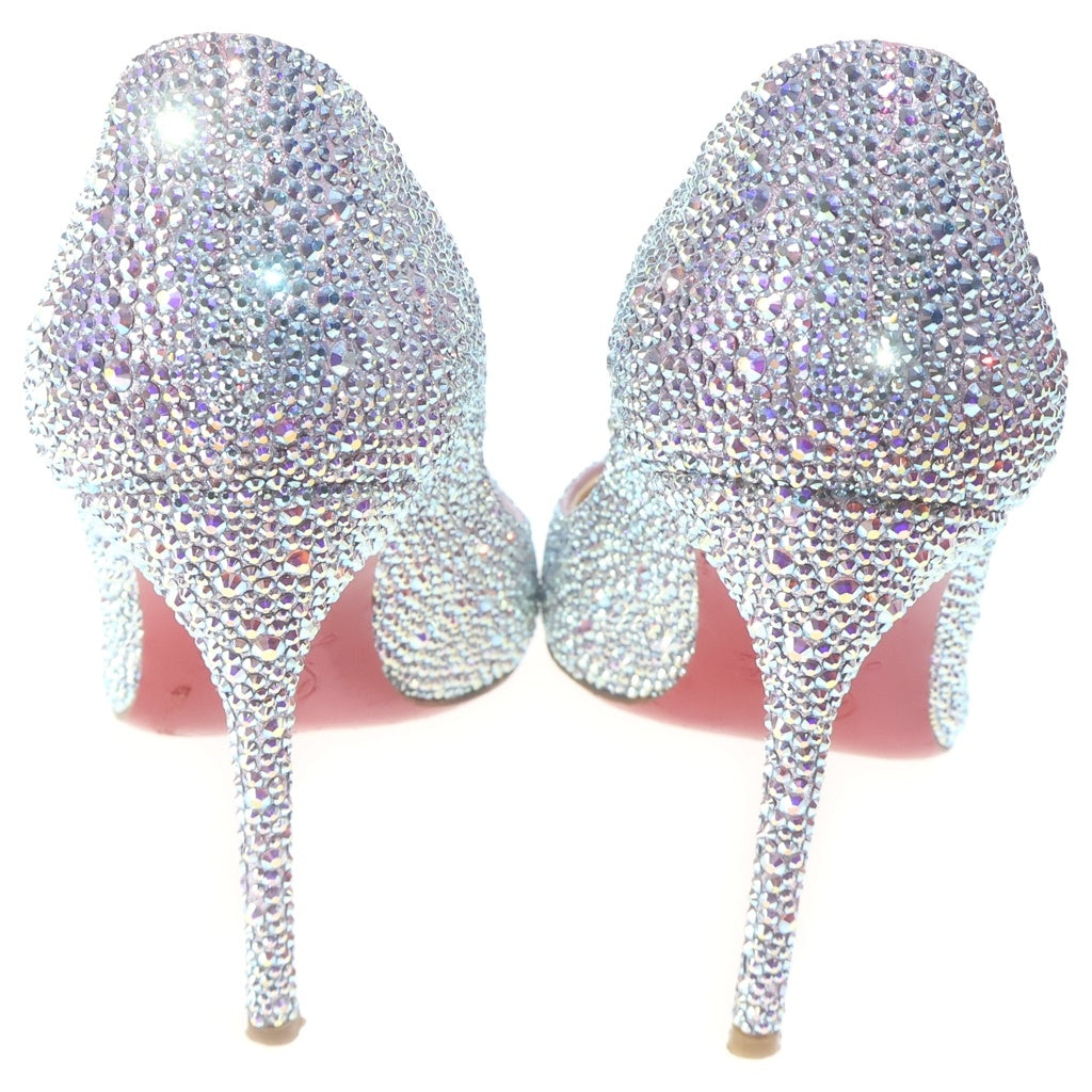 CHRISTIAN LOUBOUTIN(クリスチャンルブタン) ラインストーン ハイヒールパンプス シルバー レディース