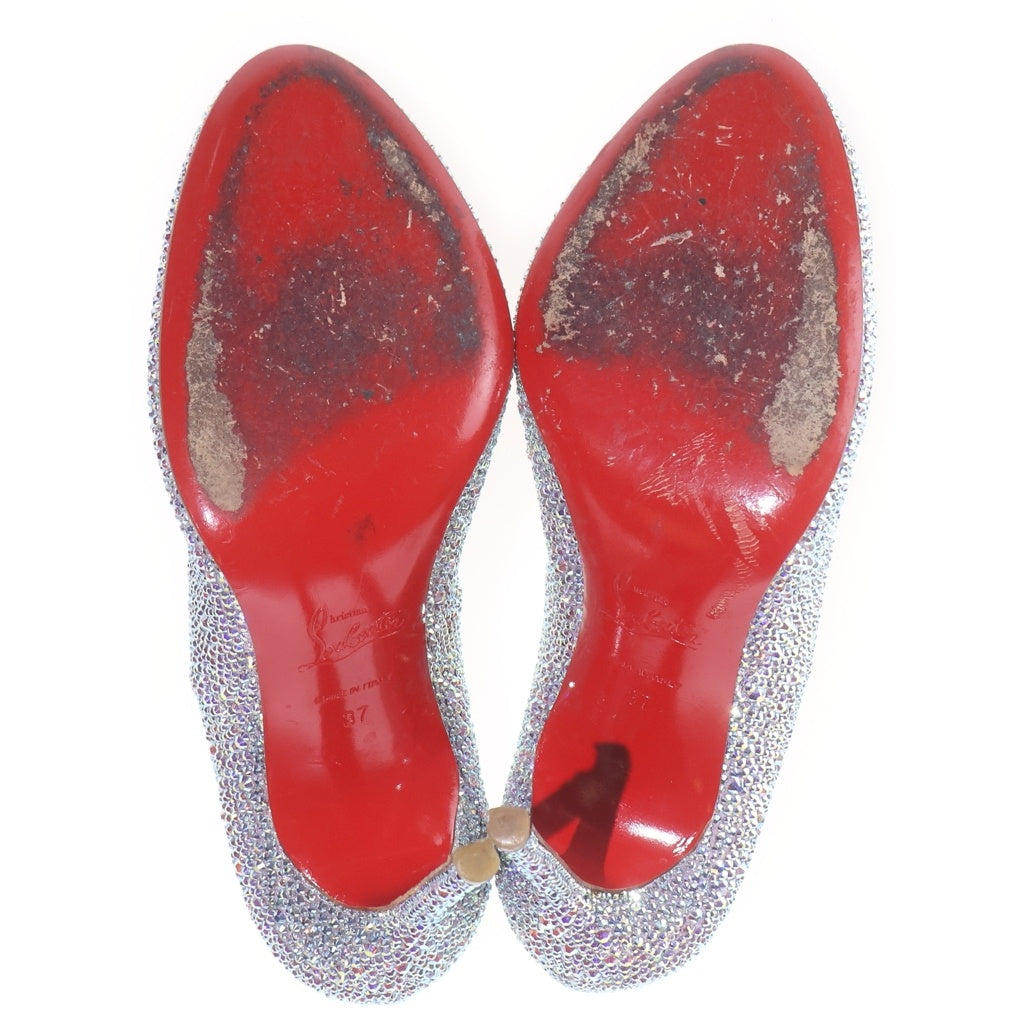 CHRISTIAN LOUBOUTIN(クリスチャンルブタン) ラインストーン ハイヒールパンプス シルバー レディース