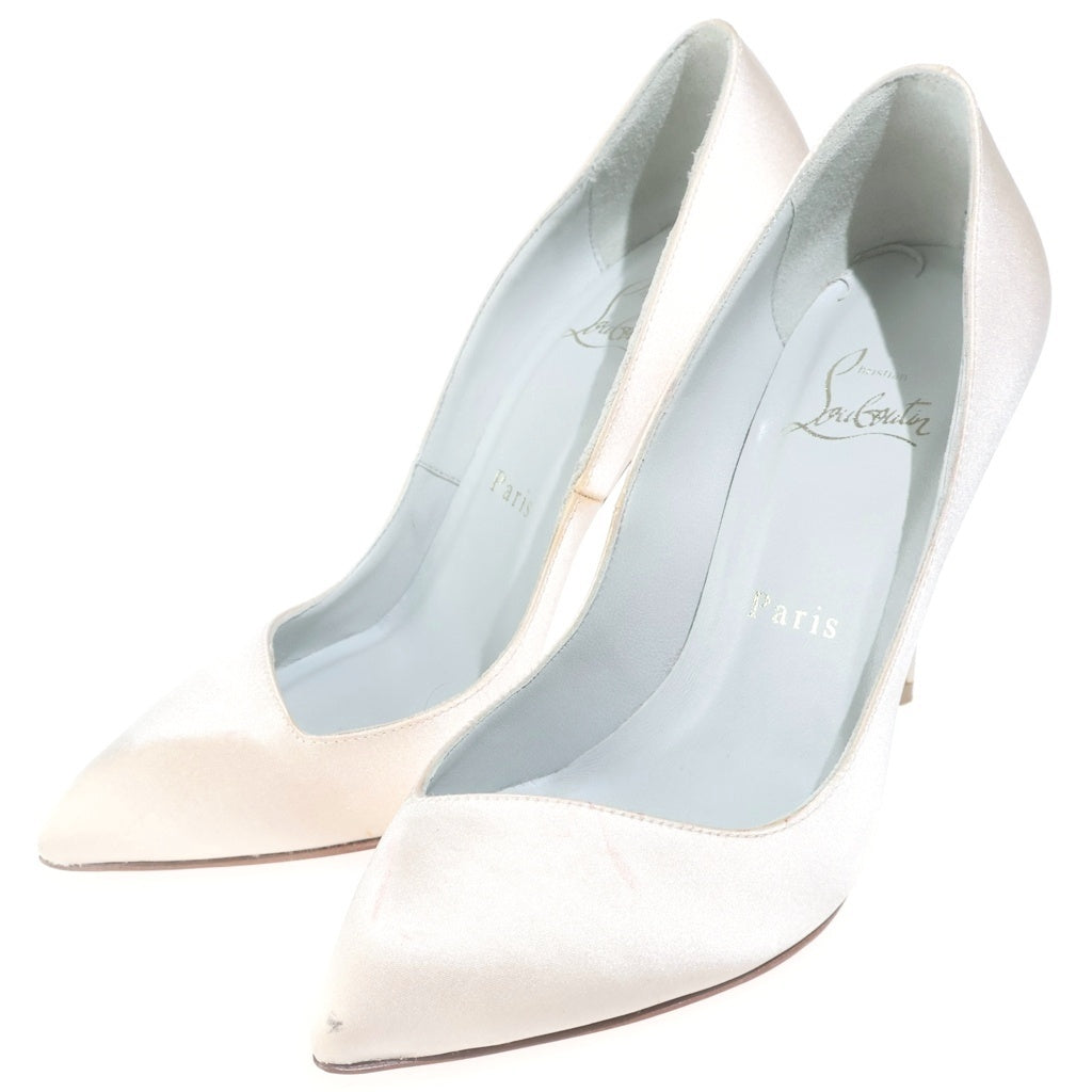 CHRISTIAN LOUBOUTIN(クリスチャンルブタン) サテン ハイヒールパンプス ライトピンク レディース