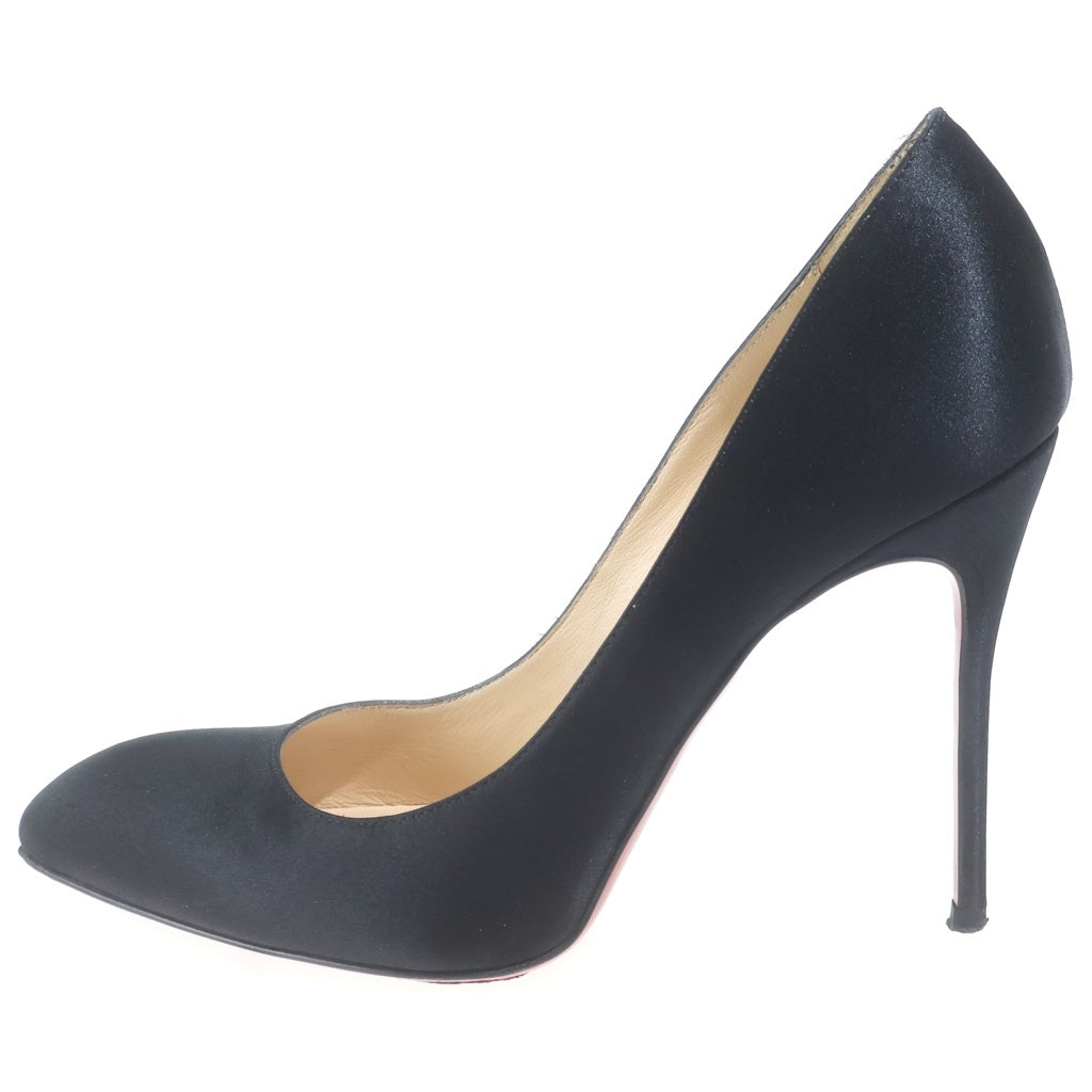 CHRISTIAN LOUBOUTIN(クリスチャンルブタン) サテン ハイヒールパンプス ブラック レディース