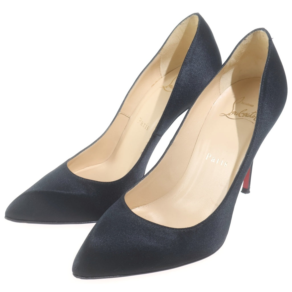 CHRISTIAN LOUBOUTIN(クリスチャンルブタン) サテン ハイヒールパンプス ブラック レディース