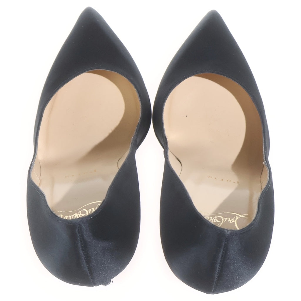 CHRISTIAN LOUBOUTIN(クリスチャンルブタン) サテン ハイヒールパンプス ブラック レディース