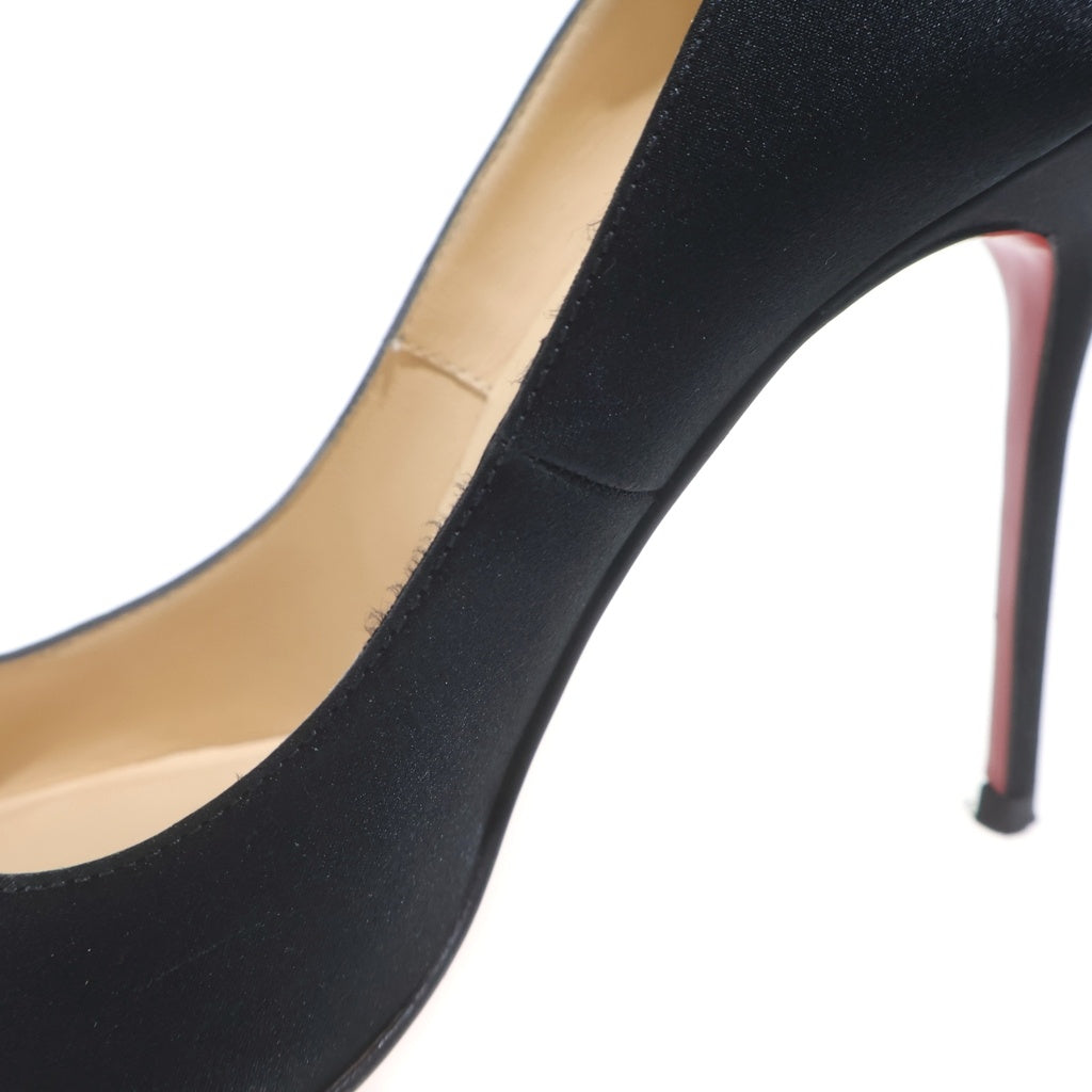 CHRISTIAN LOUBOUTIN(クリスチャンルブタン) サテン ハイヒールパンプス ブラック レディース