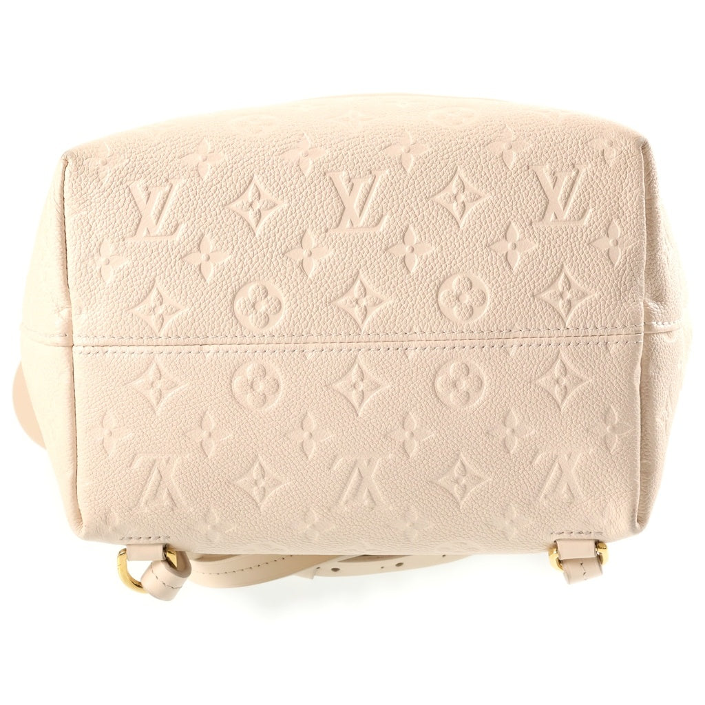 LOUIS VUITTON(ルイヴィトン) モノグラム・アンプラント モンスリPM クレーム リュックサック バックパック アイボリー レザー M45397 ゴールド金具 レディース
