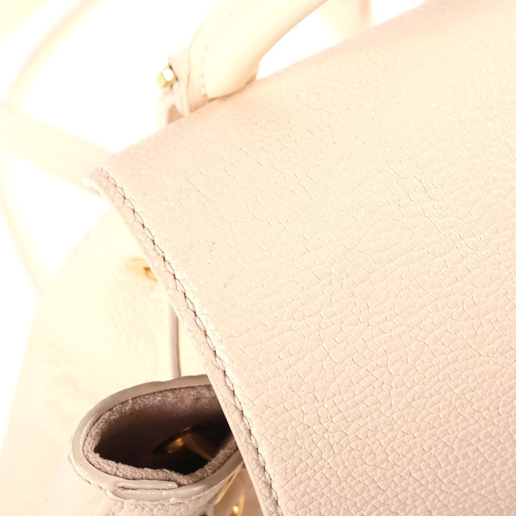 LOUIS VUITTON(ルイヴィトン) モノグラム・アンプラント モンスリPM クレーム リュックサック バックパック アイボリー レザー M45397 ゴールド金具 レディース