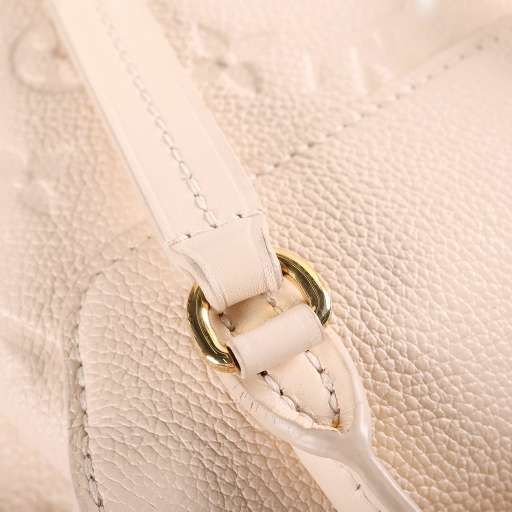 LOUIS VUITTON(ルイヴィトン) モノグラム・アンプラント モンスリPM クレーム リュックサック バックパック アイボリー レザー M45397 ゴールド金具 レディース