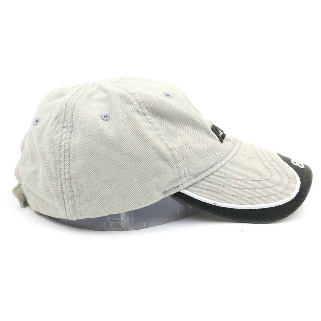 BALENCIAGA(バレンシアガ) BB Cap P.E.18. ロゴ刺繍 ベースボールキャップ 帽子 グレー