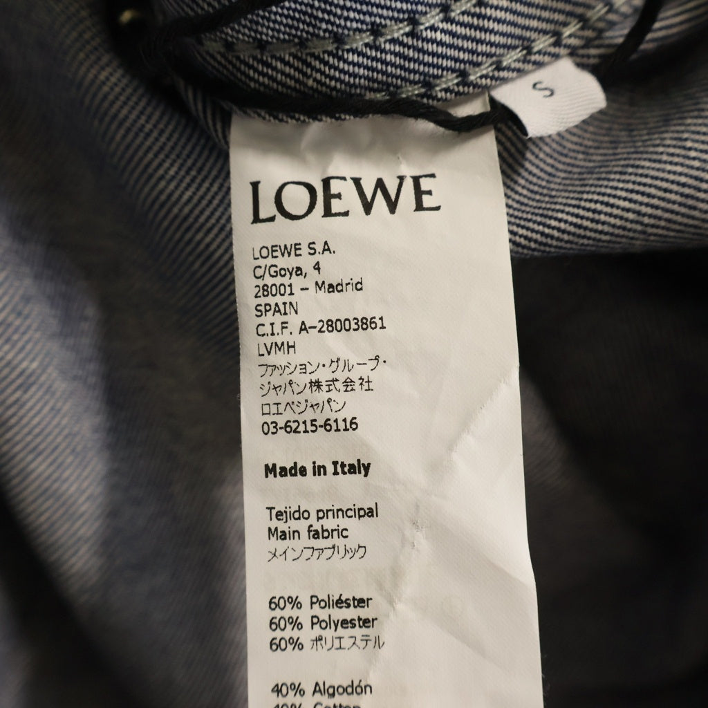 LOEWE(ロエベ) ツートンカラーデニムジャケット ライトジャケット インディゴブルー×カーキ