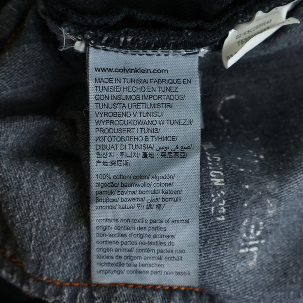 Calvin Klein(カルバンクライン) 21SS 5Pデニム パンツ ダメージジーンズ ブラック 製品染め 40134MA