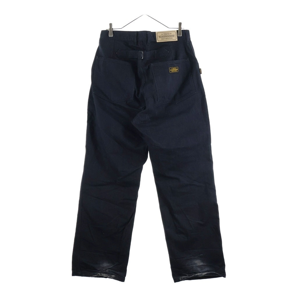 NEIGHBORHOOD(ネイバーフッド) 20SS UTILITY/C-PT ユーティリティ デニムパンツ ダメージジーンズ ブラック 背面バックル 201XBNH-PTM16