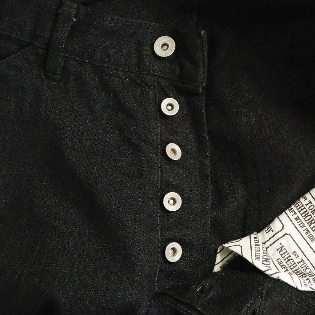 NEIGHBORHOOD(ネイバーフッド) 20SS UTILITY/C-PT ユーティリティ デニムパンツ ダメージジーンズ ブラック 背面バックル 201XBNH-PTM16