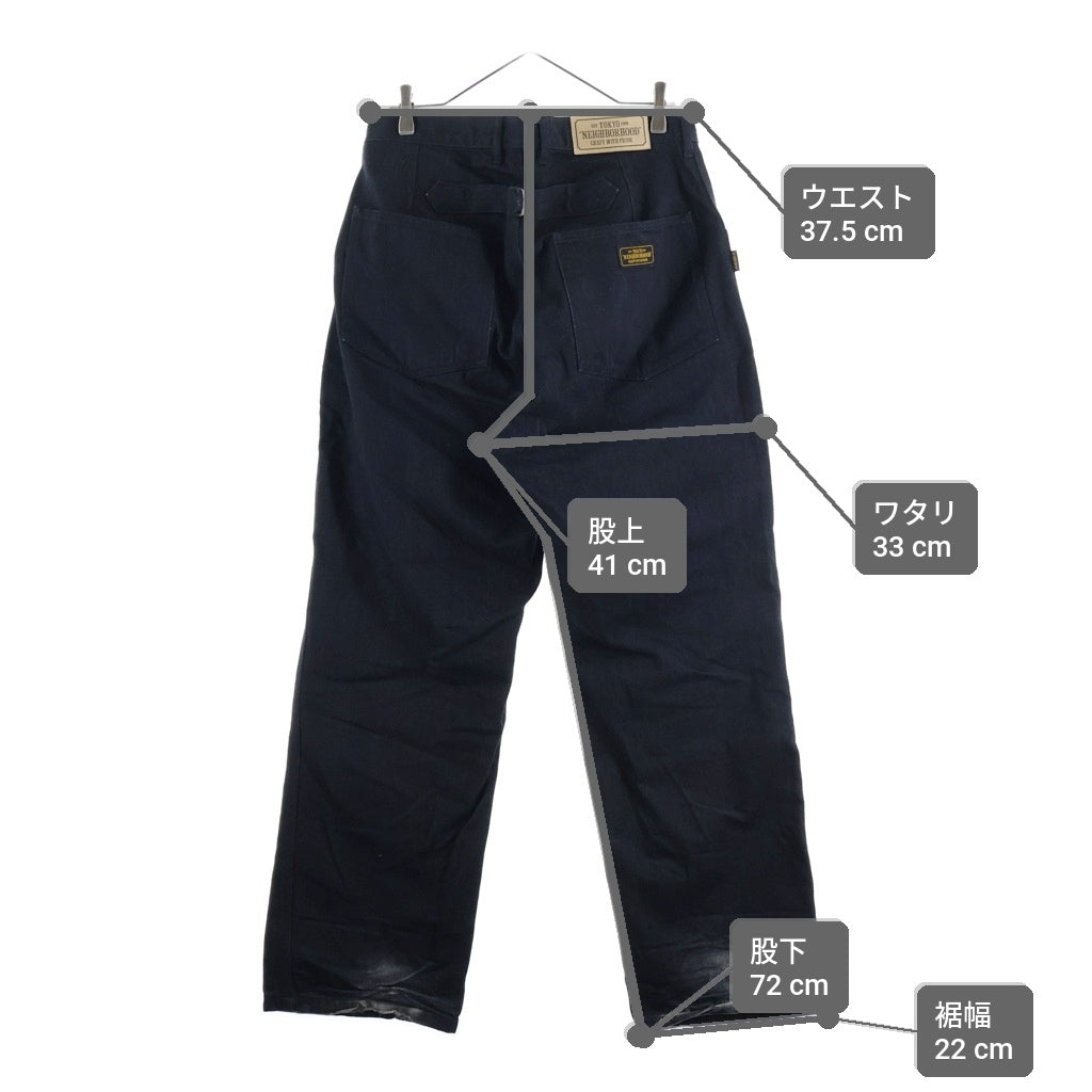 NEIGHBORHOOD(ネイバーフッド) 20SS UTILITY/C-PT ユーティリティ デニムパンツ ダメージジーンズ ブラック 背面バックル 201XBNH-PTM16