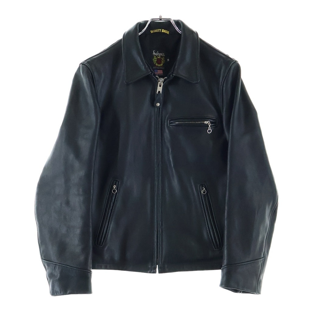 SCHOTT(ショット) 103US TRUCKER JACKET トラッカー シングルライダースジャケット レザー ブラック