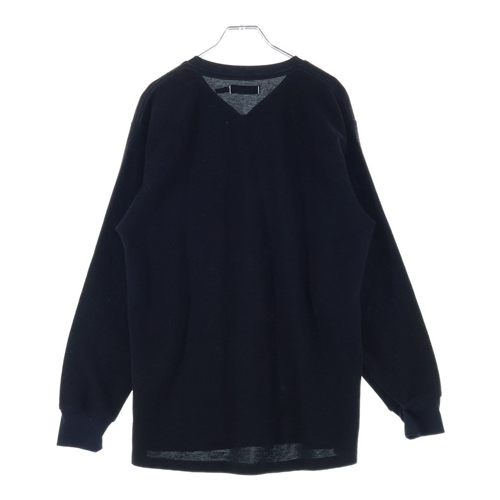 nonnative(ノンネイティブ) 23SS DWELLER L/S V NECK TEE WOOL T/C JERSEY ドウェラー Vネック長袖 Tシャツ カットソー ウール ネイビー NN-C4207