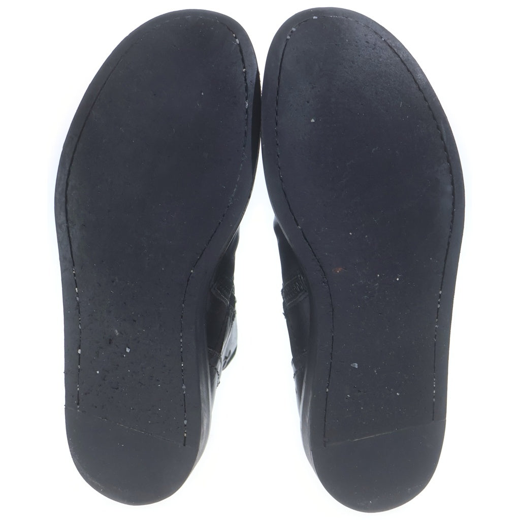 ANN DEMEULEMEESTER(アンドゥムルメステール) バックレースアップブーツ レザー ブラック 102-4216