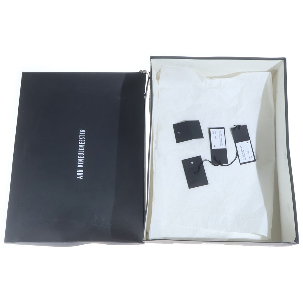 ANN DEMEULEMEESTER(アンドゥムルメステール) バックレースアップブーツ レザー ブラック 102-4216