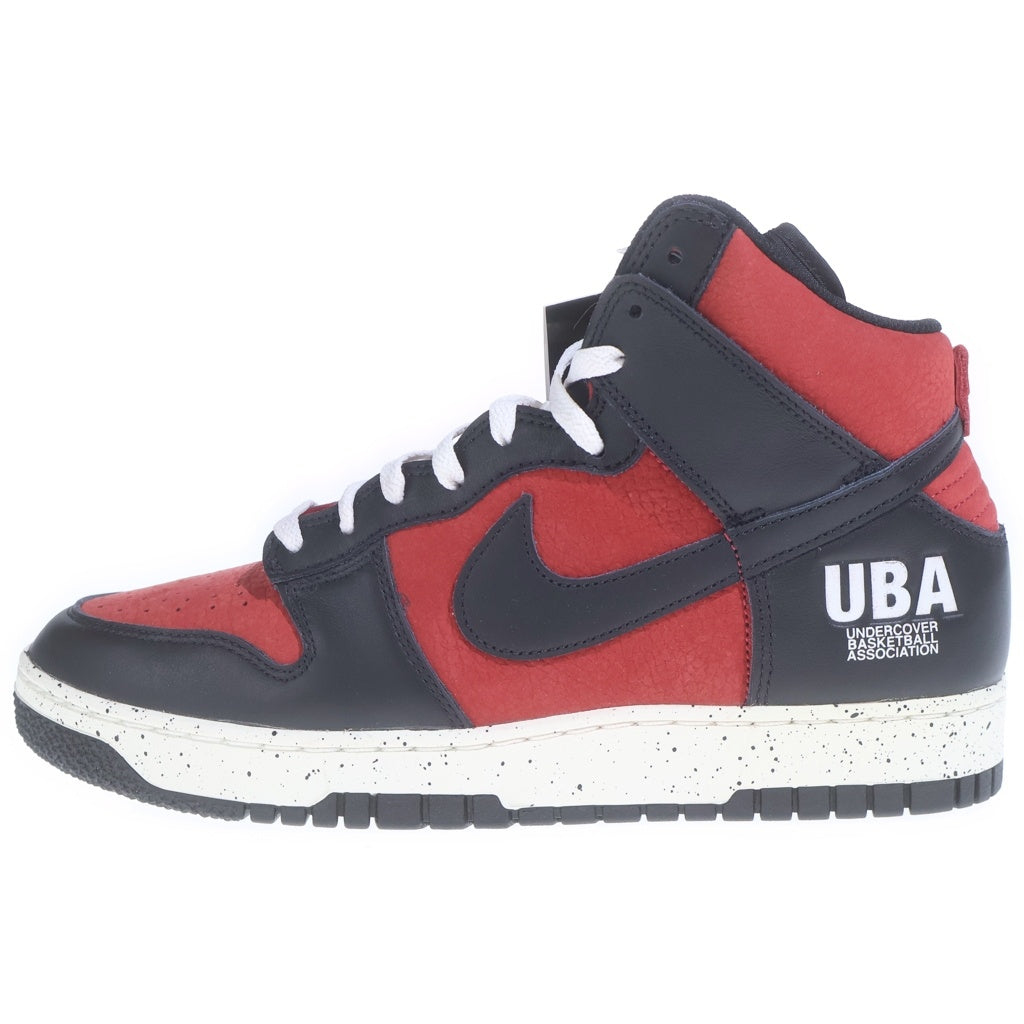 NIKE(ナイキ) UNDERCOVER DUNK HIGH UBA アンダーカバー ダンク ハイカットスニーカー レザー ブラック×レッド×ホワイト DD9401-600