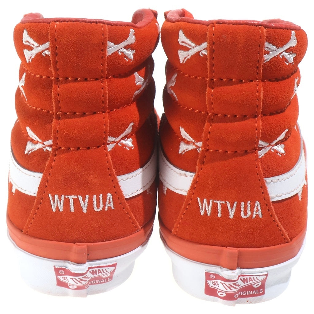 VANS(ヴァンズ) WTAPS VAULT SK8-HI LX CROSS BONE ダブルタップス ボルド スケートハイ クロスボーン ハイカットスニーカー オレンジ×ホワイト スエードUS9/27cm VN0A4BVB20Q1