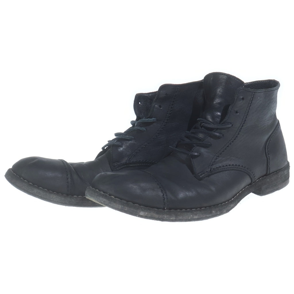 Yohji Yamamoto POUR HOMME(ヨウジヤマモト プールオム) レースアップブーツ スニーカー ブラック レザー HB-E06-752