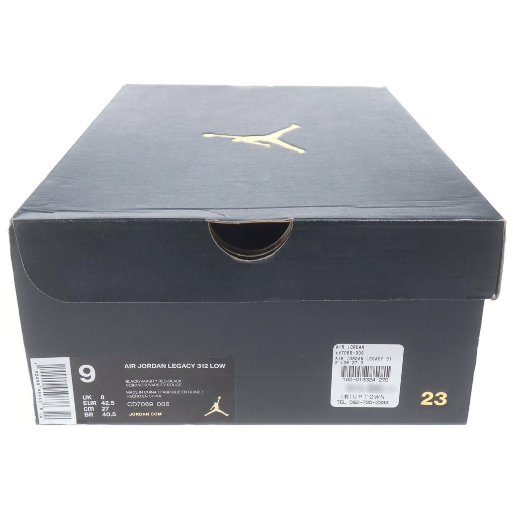 NIKE(ナイキ) AIR JORDAN LEGACY 312 LOW エアジョーダン レガシー ローカットスニーカー ブラック/レッド US9/27cm CD7069-006