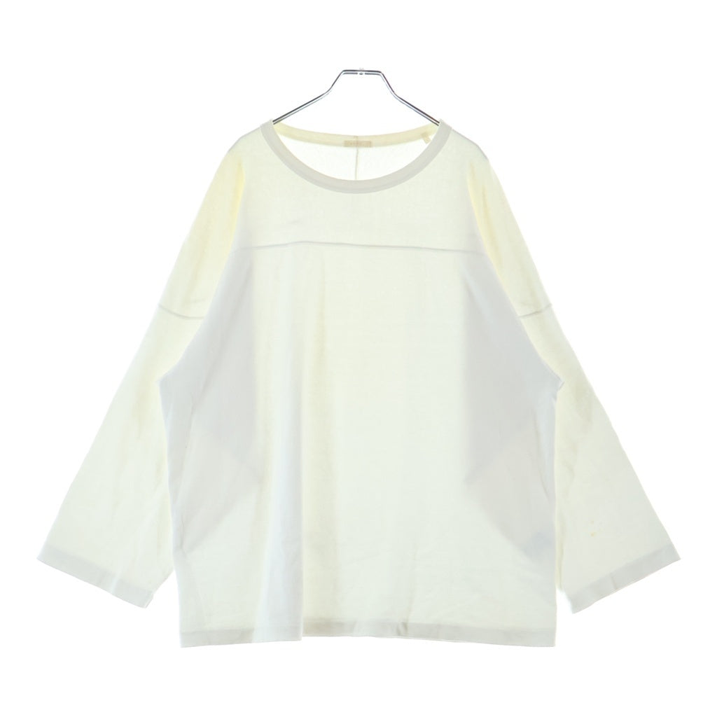 COMOLI(コモリ) 23SS フットボールTシャツ 長袖 ホワイト コットン X01-05005