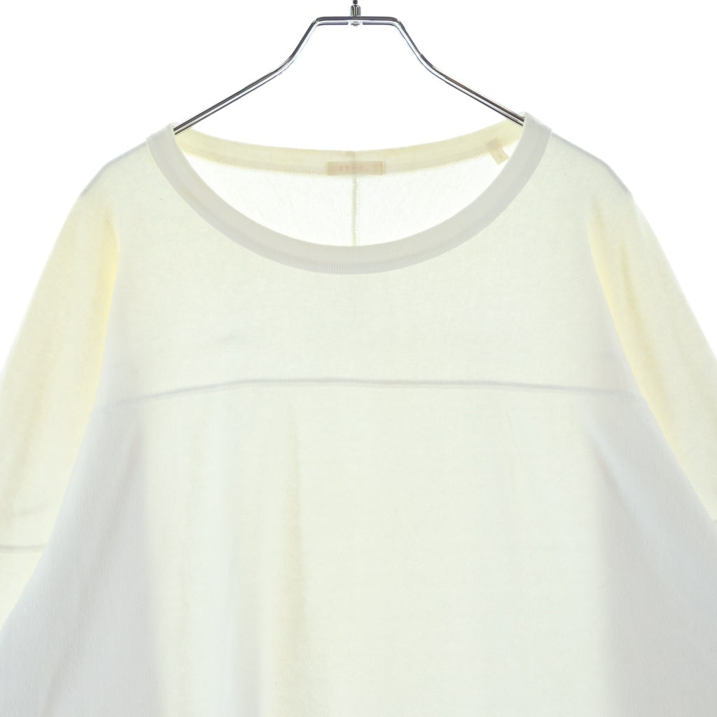 COMOLI(コモリ) 23SS フットボールTシャツ 長袖 ホワイト コットン X01-05005