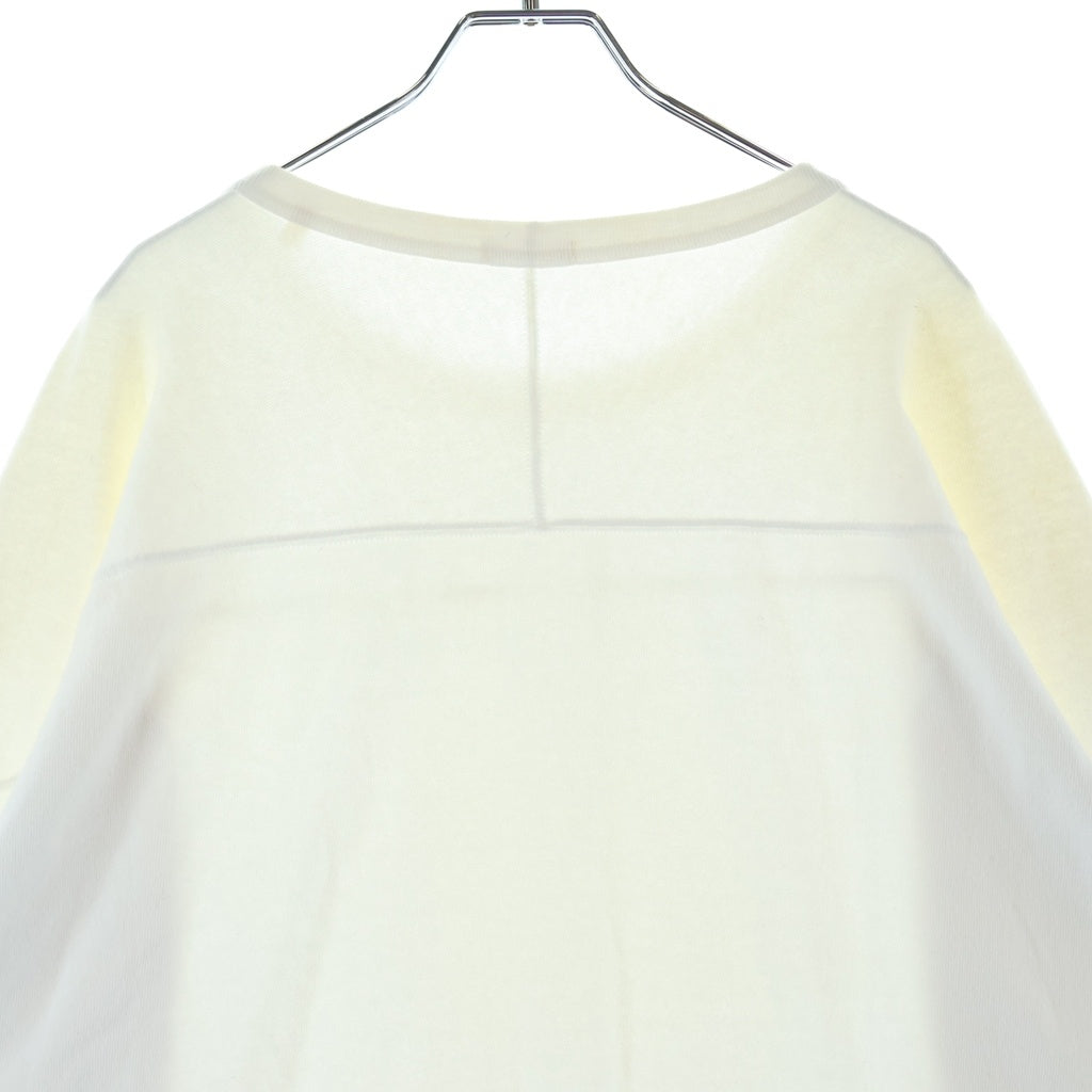 COMOLI(コモリ) 23SS フットボールTシャツ 長袖 ホワイト コットン X01-05005