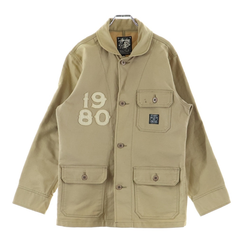 STUSSY(ステューシー) BUILT FOR THE LONG HAUL ビルト・フォー・ザ・ロング・ホール カバーオールジャケット コットン ベージュ