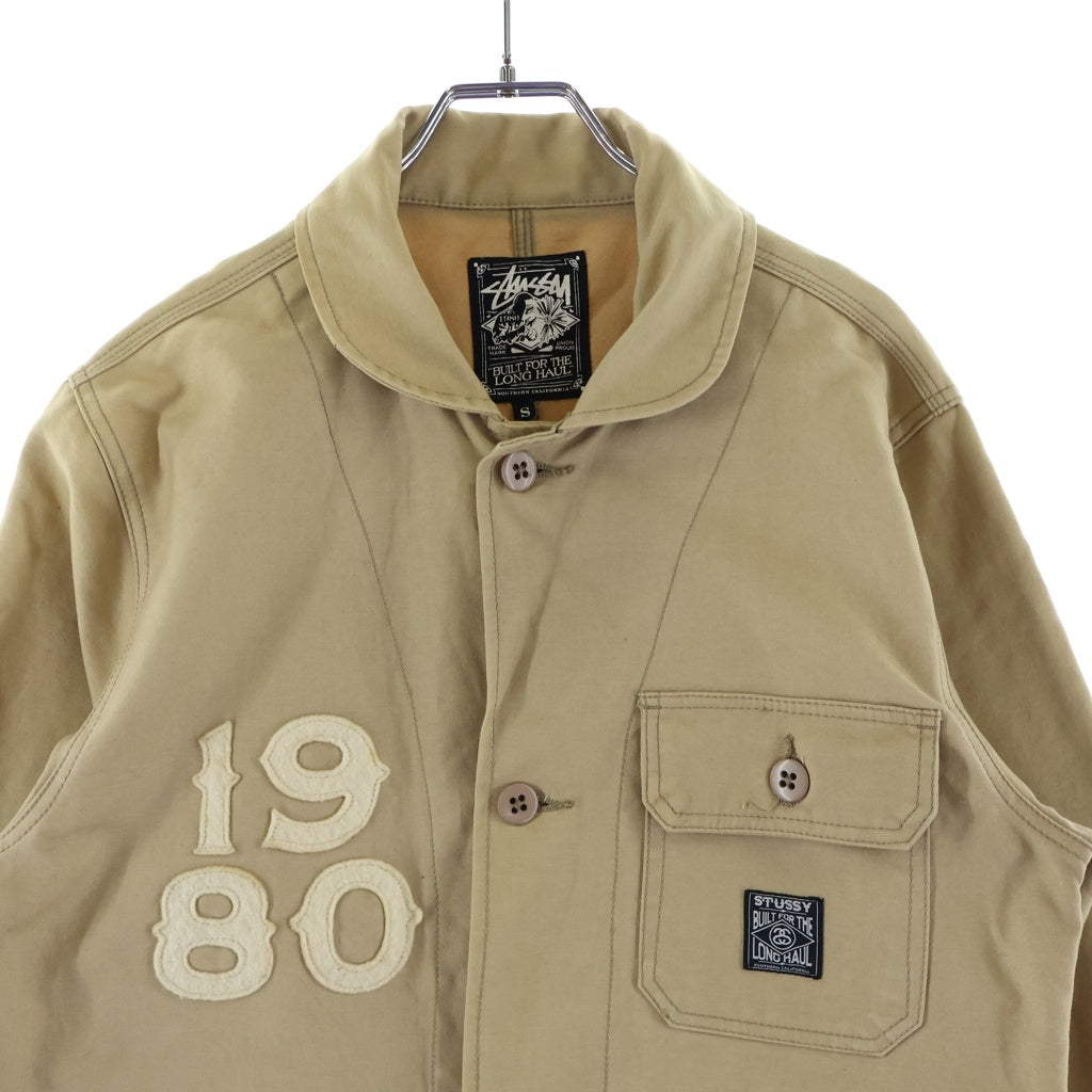 STUSSY(ステューシー) BUILT FOR THE LONG HAUL ビルト・フォー・ザ・ロング・ホール カバーオールジャケット コットン ベージュ
