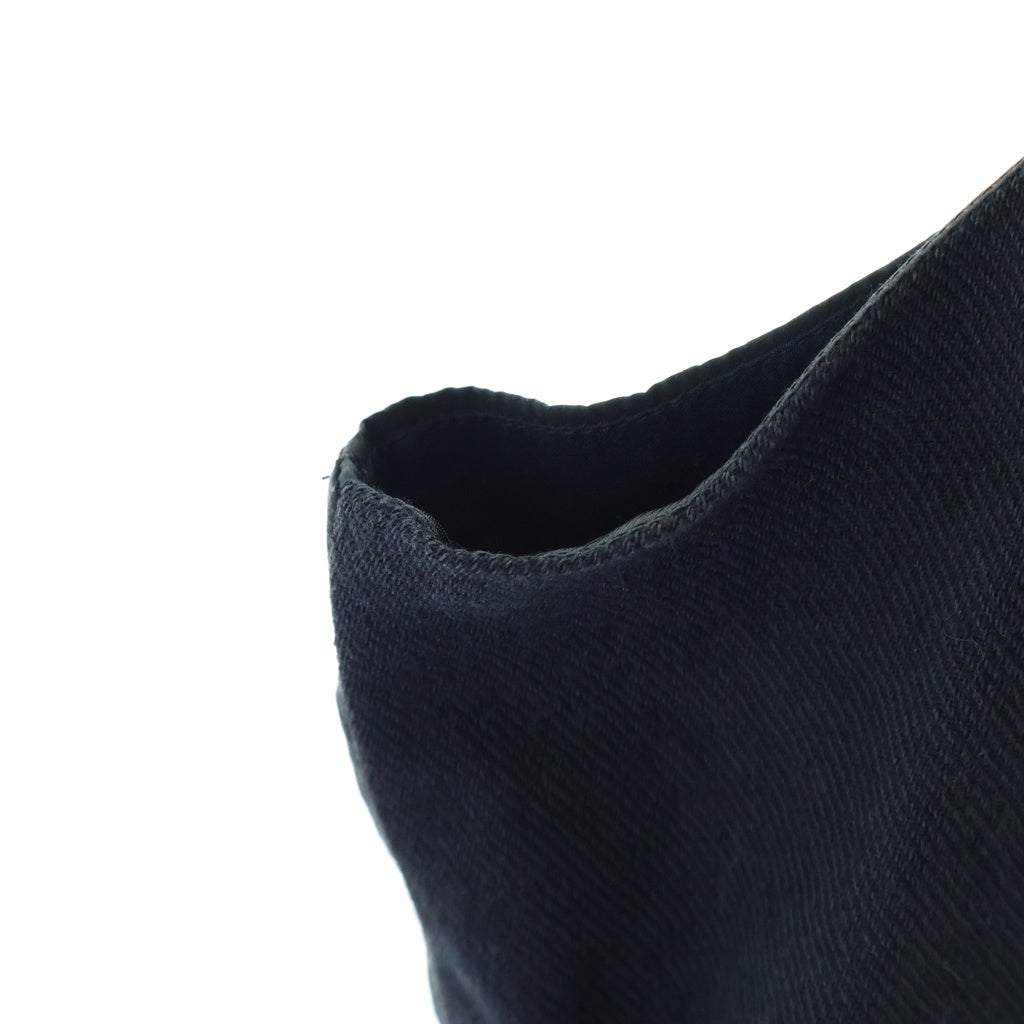 ANN DEMEULEMEESTER(アンドゥムルメステール) 5B ジレ ベスト ウール×リネン×コットン ブラック 352-01-45112