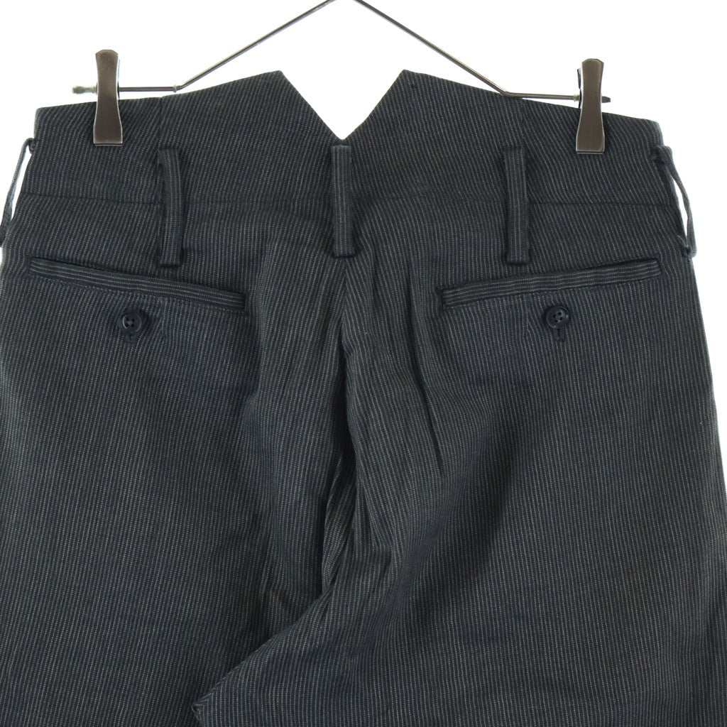 Yohji Yamamoto POUR HOMME(ヨウジヤマモト プールオム) 11SS ストライプパンツ スラックス グレー ラミー HO-P37-302