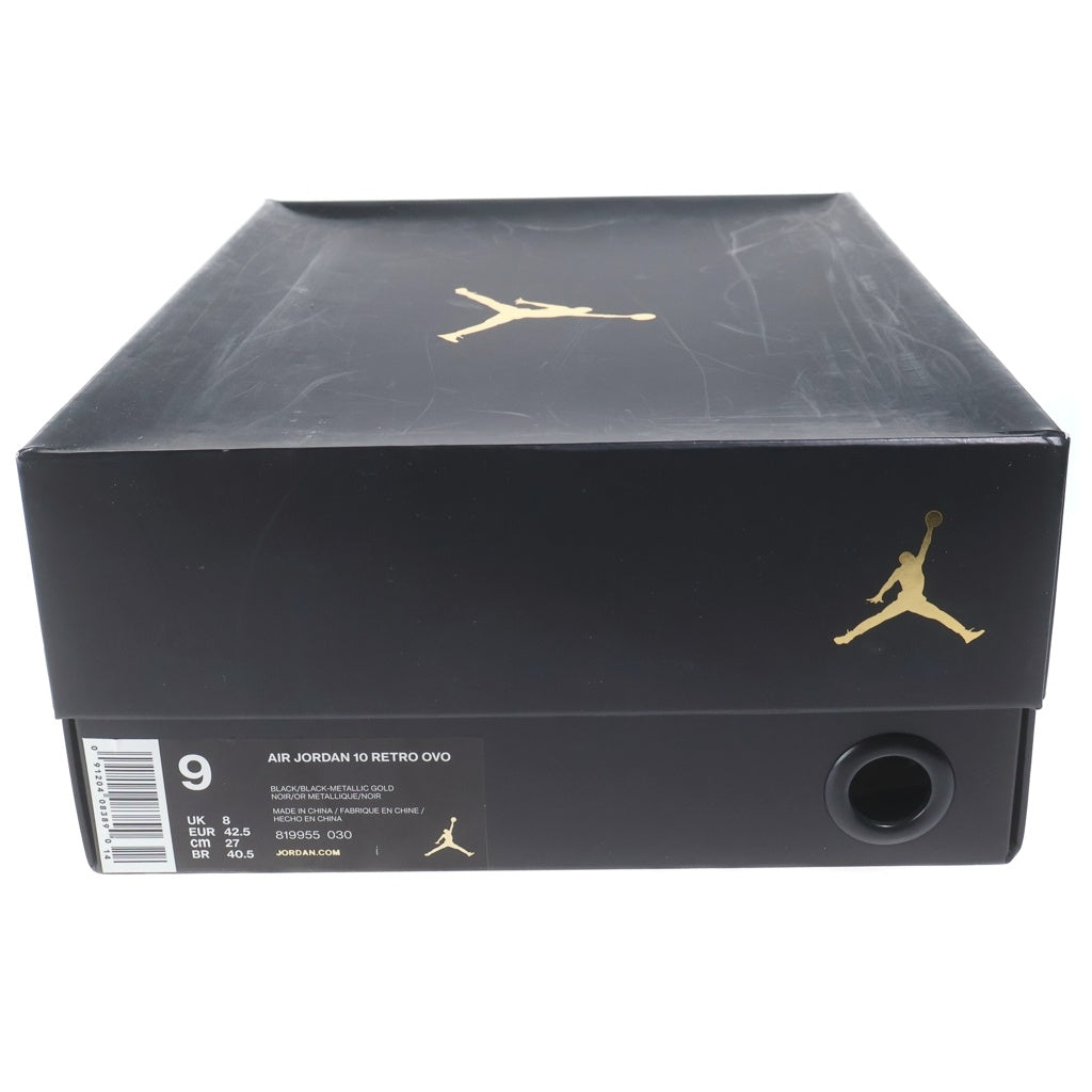 NIKE(ナイキ) AIR JORDAN 10 RETRO OVO ナイキ エアジョーダン10レトロ オクトーバーズ ベリー オウン スニーカー レザー ブラック 819955-030