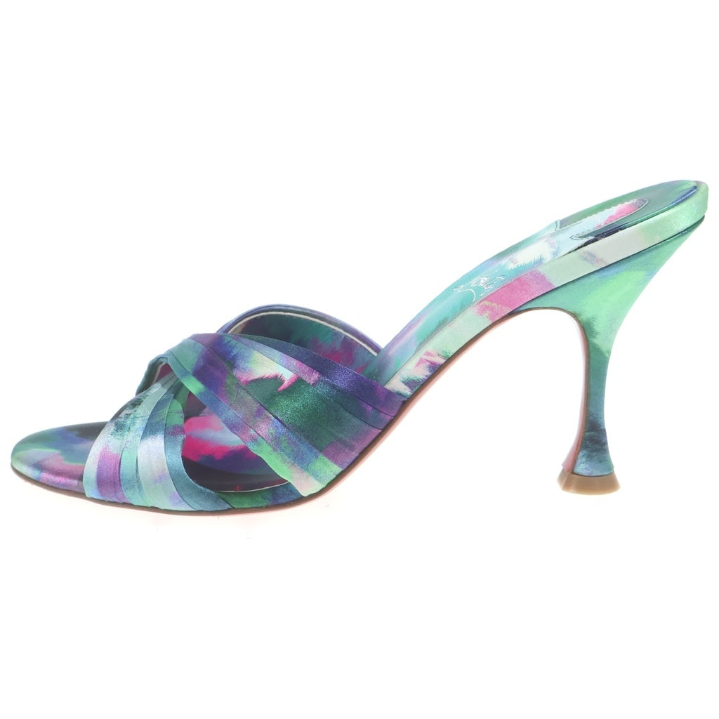 CHRISTIAN LOUBOUTIN(クリスチャンルブタン) 総柄 ヒールサンダル ミュール ピンヒール マルチカラー レディース
