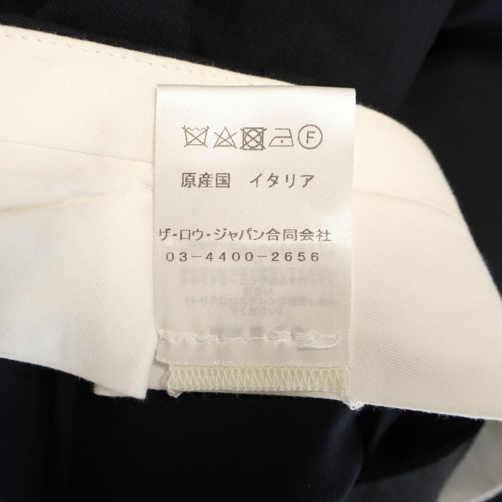 THE ROW(ザロウ) ワイドパンツ ネイビー ウール レディース