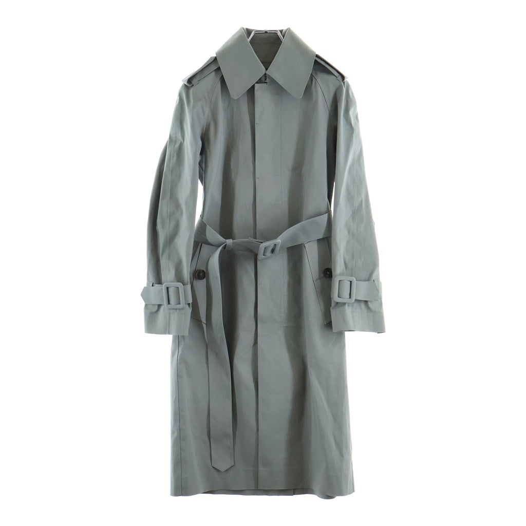 BALENCIAGA(バレンシアガ) ステンカラーコート トレンチコート ロングコート グレー コットン 45762 レディース